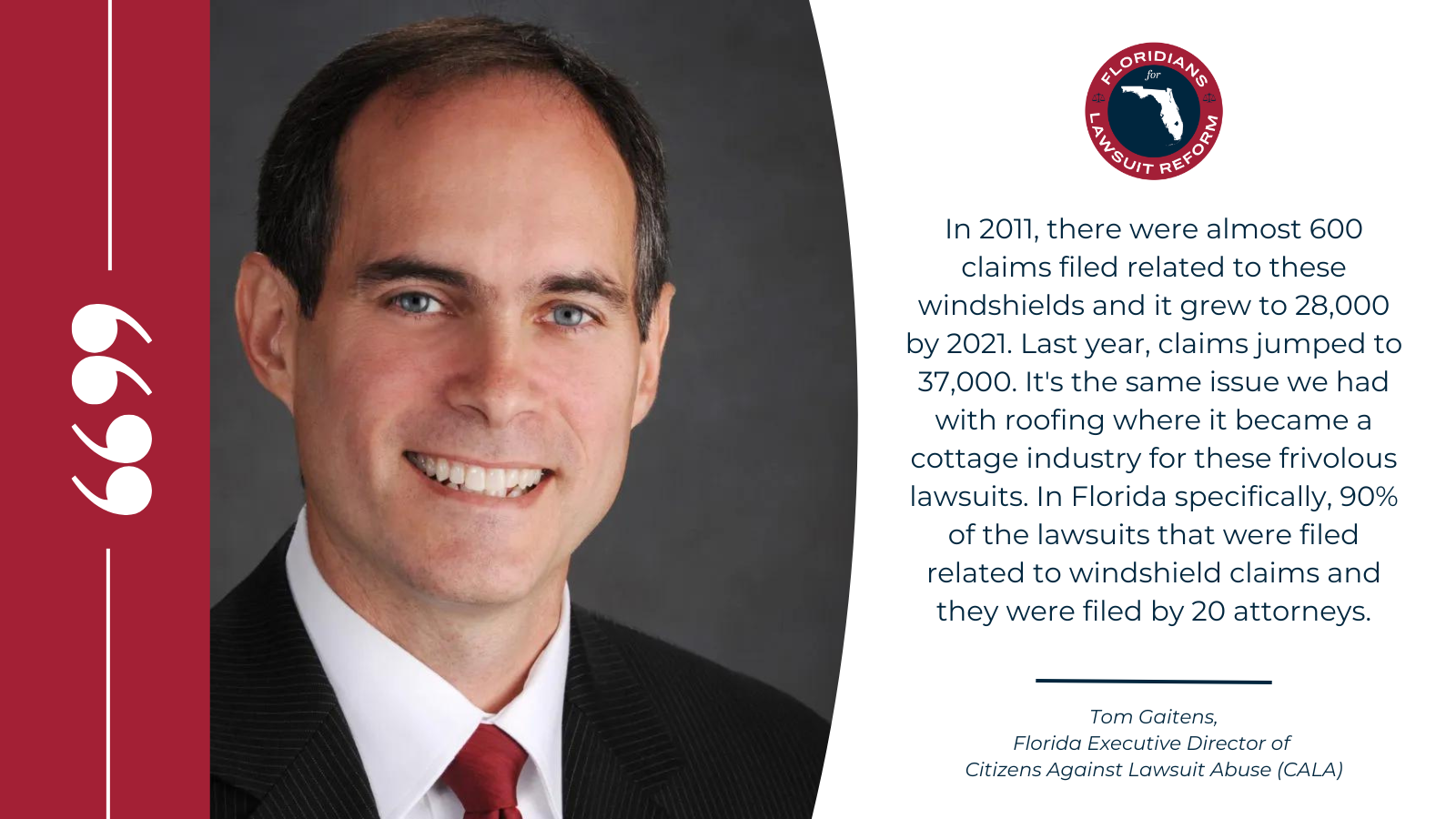 DeSantis signs the Windshield Repair Bill into law Florida Tort Reform